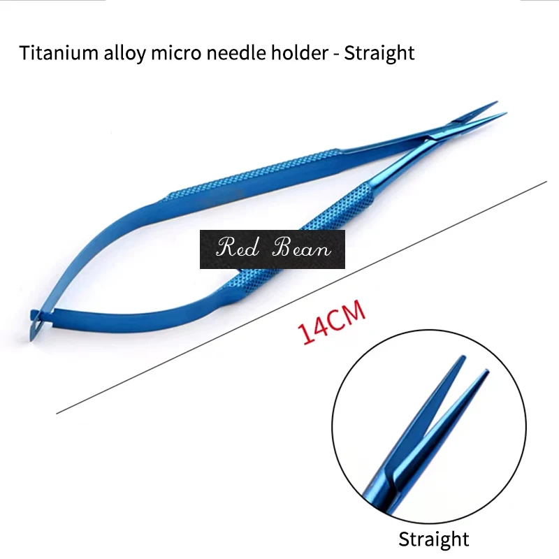 Microneedle Holder Surgical Tools Titanium Alloy Needle Holder Clamp Microsurgical Instrument Straight Elbow