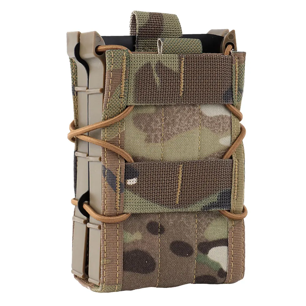 Tactical 5.56/7.62 Double Magazine Pouch AK AR M4 AR15 Single Molle Bag Rifle Mag Holster for Hunting CS Airsoft Accessories - view 2