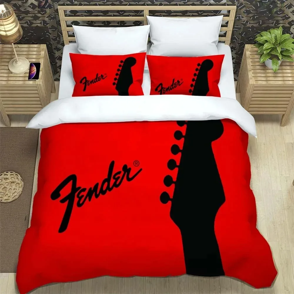 Fender Musik Gitarre Fashion 3D Printed Bedding Queen Bedding Set Customized King Size Bedding Set Soft and Comfortable