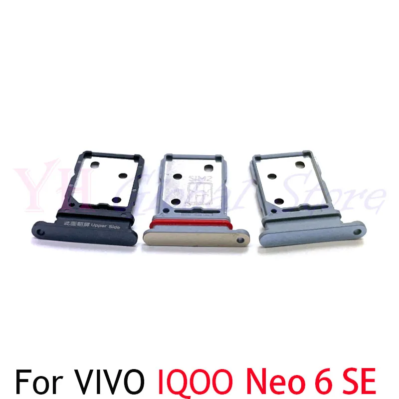 Per VIVO IQOO Neo 3 8 6 9 Pro SE Neo3 5G Neo6 Neo8 Neo9 Slot per scheda Sim supporto per vassoio parti di riparazione della scheda Sim