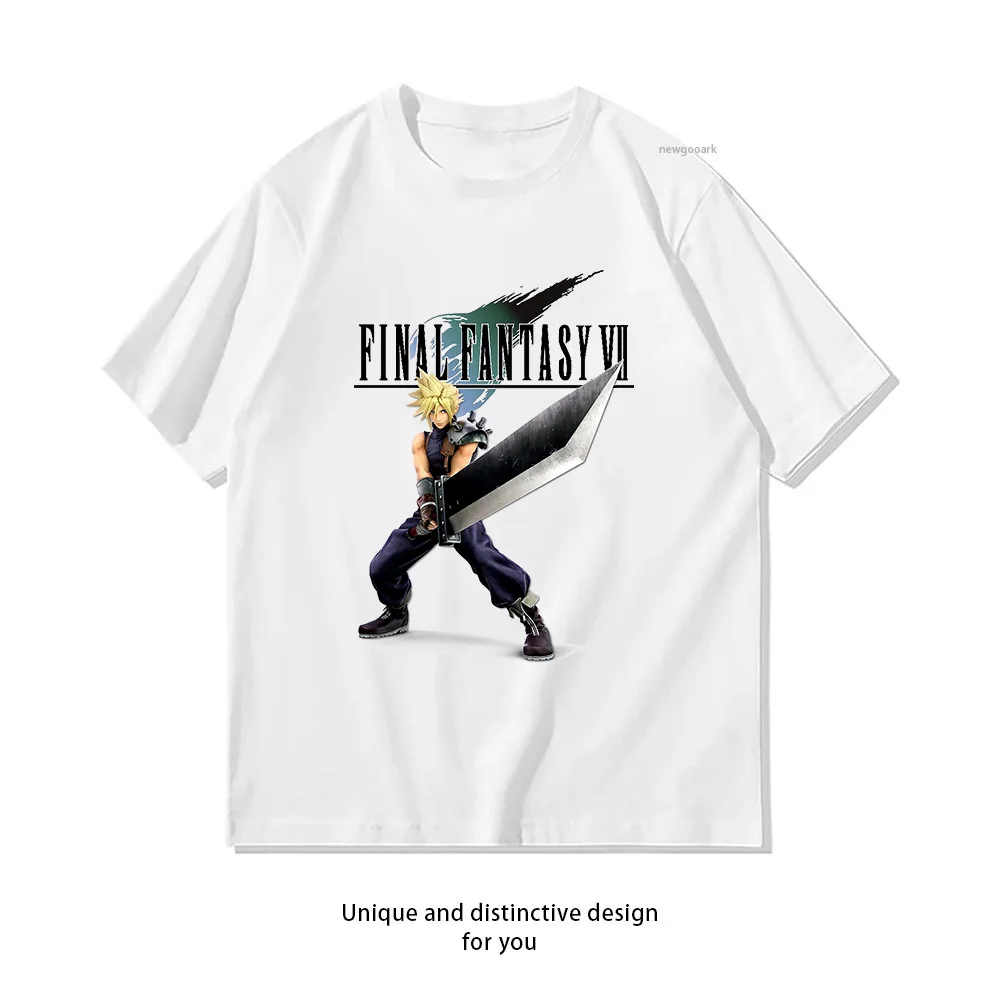 Cloud Strife Final Fantasy VII Classic T-Shirt Woman Man Casual Cotton Printed T Shirts Adult Streetwear Woman Clothing