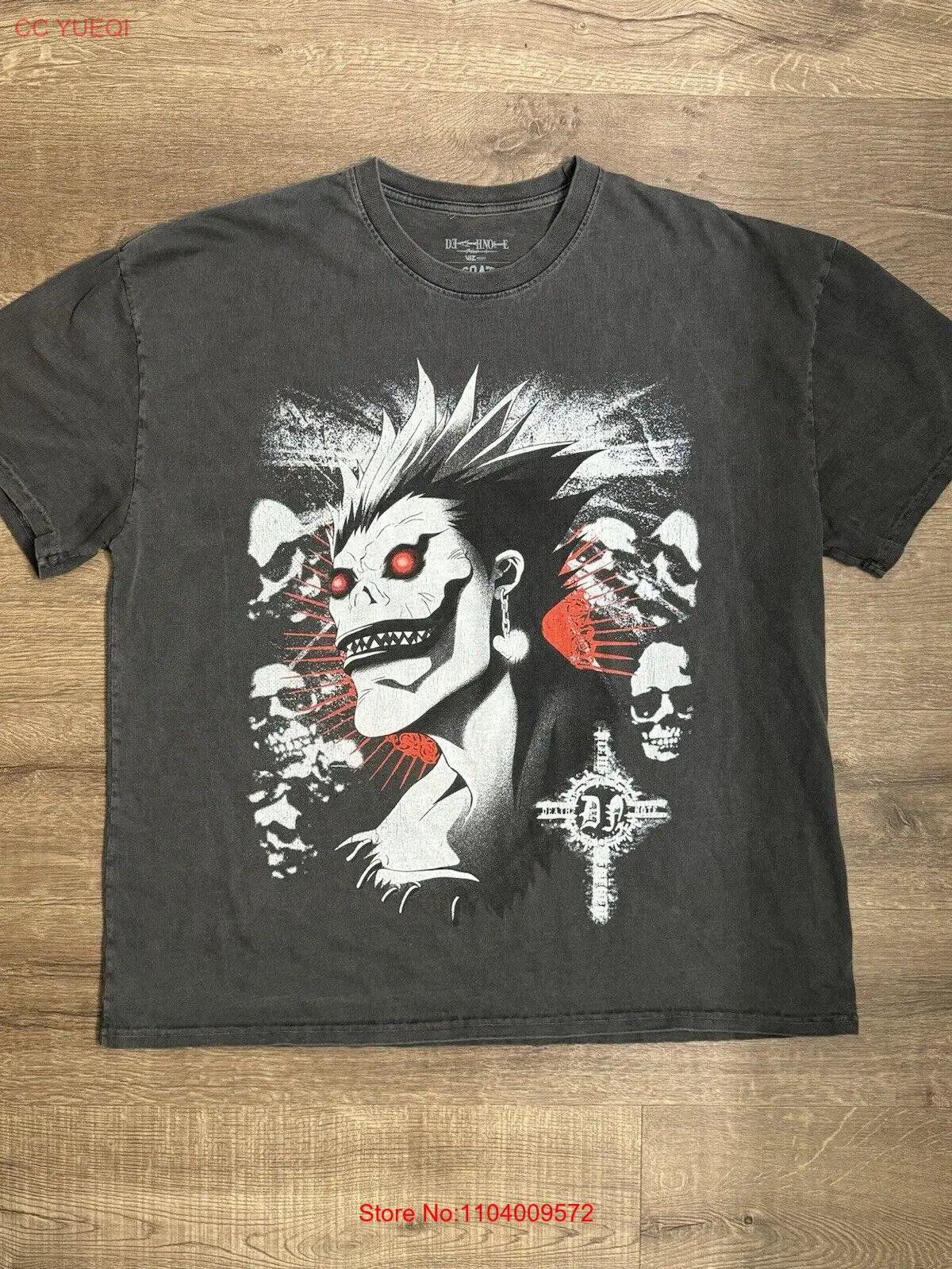 RARE Large Death Note Official GOAT Crew AOP Vintage Heavyweight Oversized Shirt