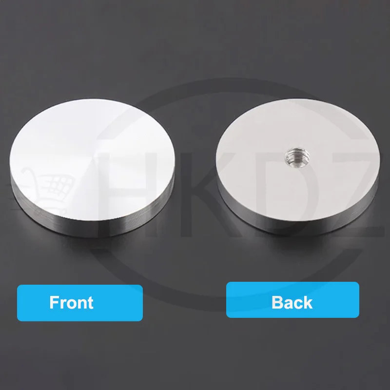 Aluminum Disc Glass Table Top Adapter Circle Metal Block Discs Thick 8mm 20/25/30/40/50/55/60/80/90/100mm - M6/M8/M10