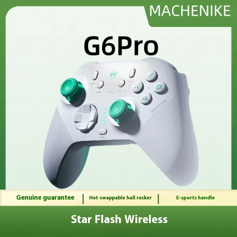 

MACHENIKE G6 Pro Wireless Bluetooth 2.4g Gamepads With Hall Rocker Six-axis Game Controller For Computer Ns Steam Customized