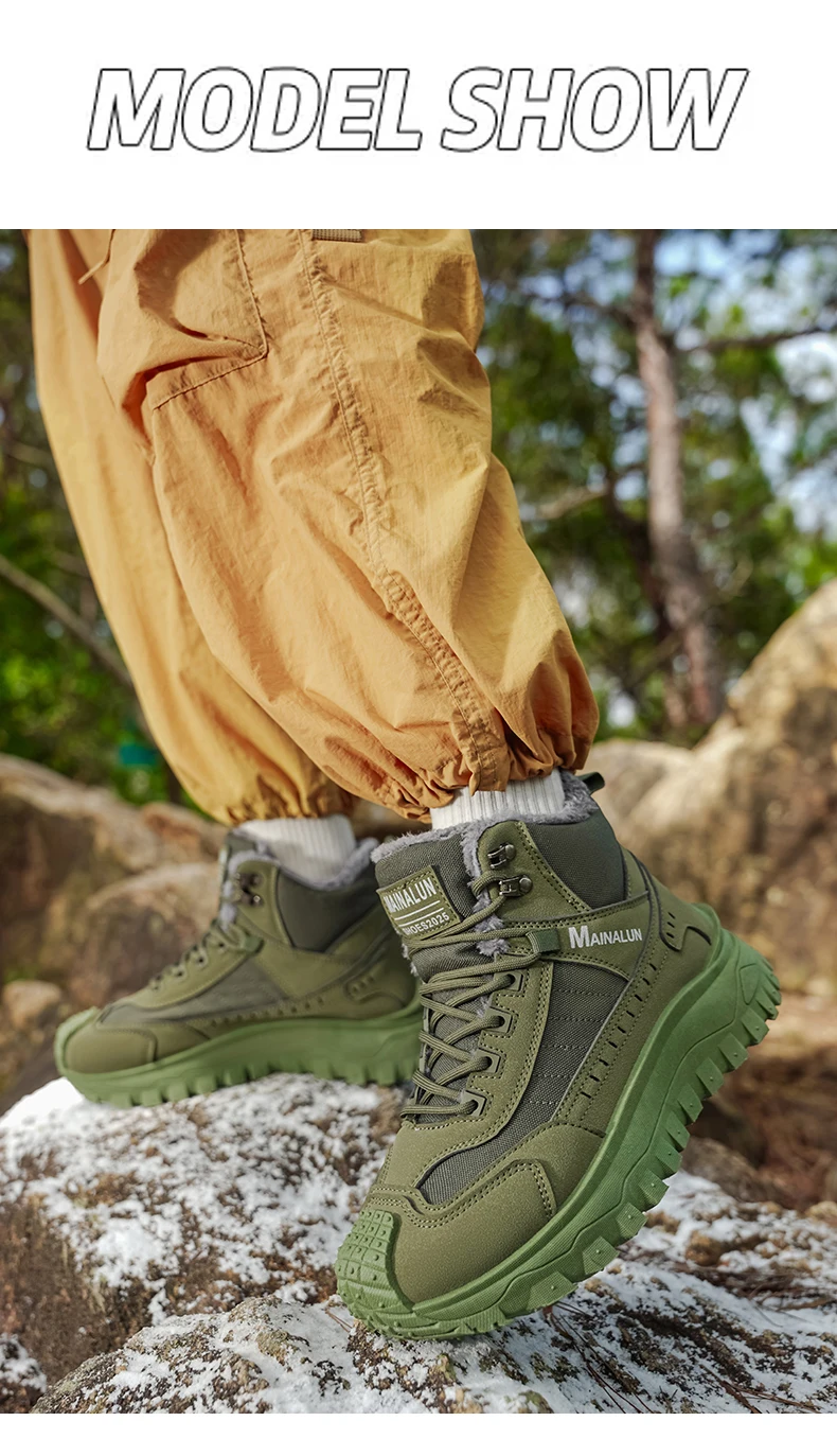 Herren-Outdoor-Schuhe und -Stiefel, Herrenschuhe, geeignet für den Winter, leicht, warm, einfach anzuziehen, mit einem stilvollen Obermaterial. – Detail 9