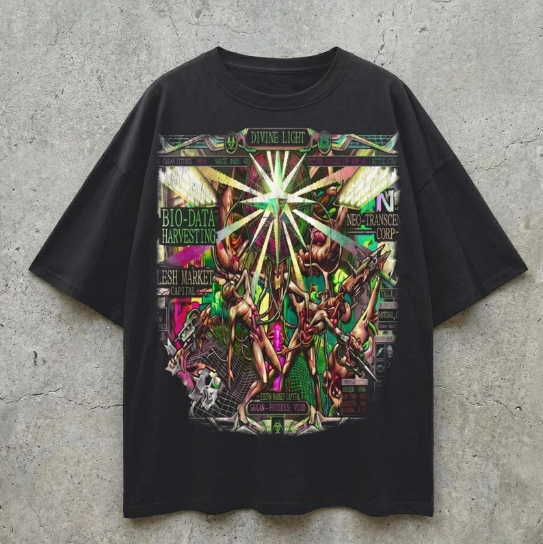 Cruelty Squad Market Manipulation Biopunk Oversized Cotton Tee Men Clothing