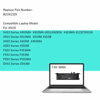 Baterie do notebooku Asus B21N1329 10 nejlepší prodej Baterie pro Asus X553M - №2