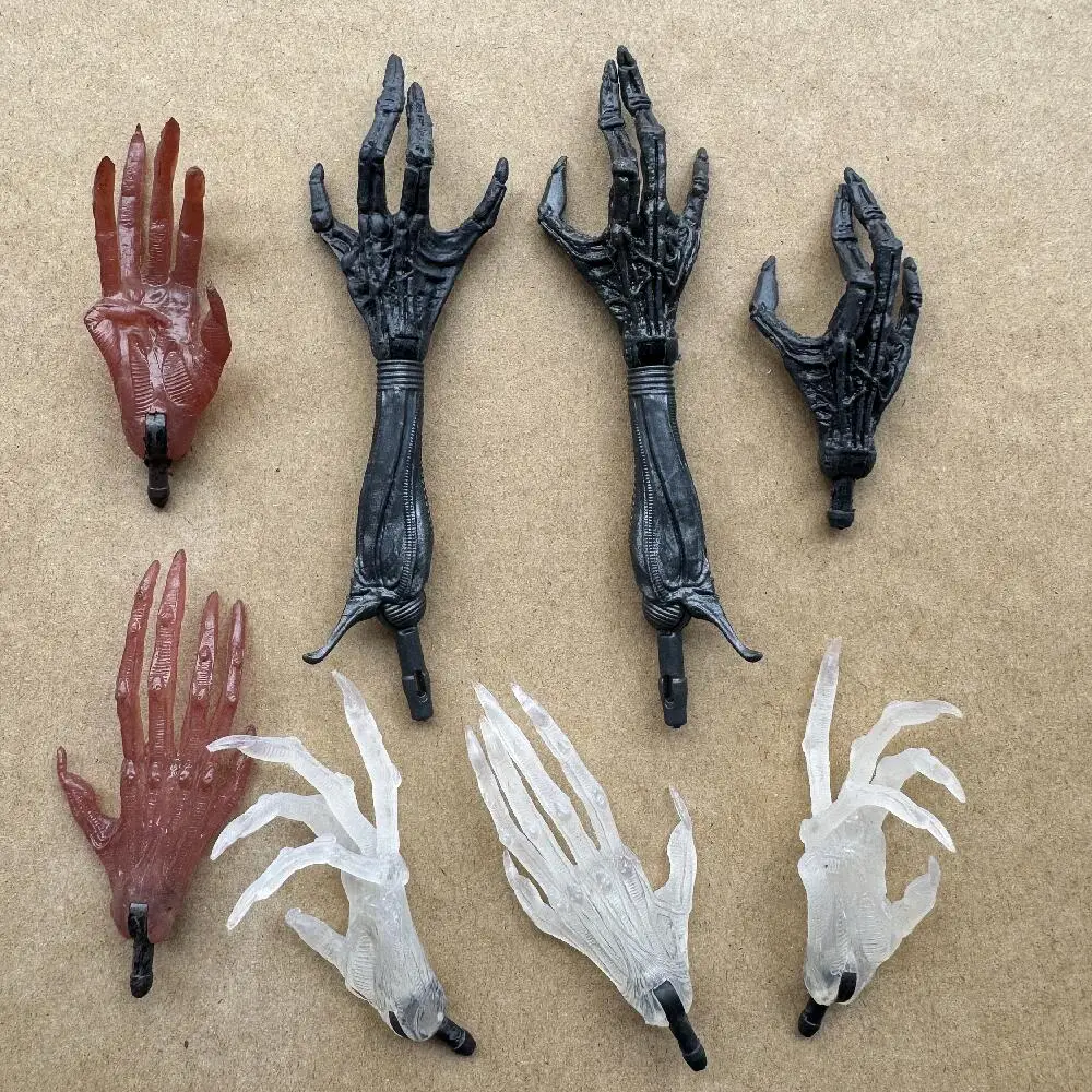 Acessórios para Bonecas Monstro 1/6: Novas Mãos e Braços de Substituição com Caveira, 6 Dedos e 4 Dedos
