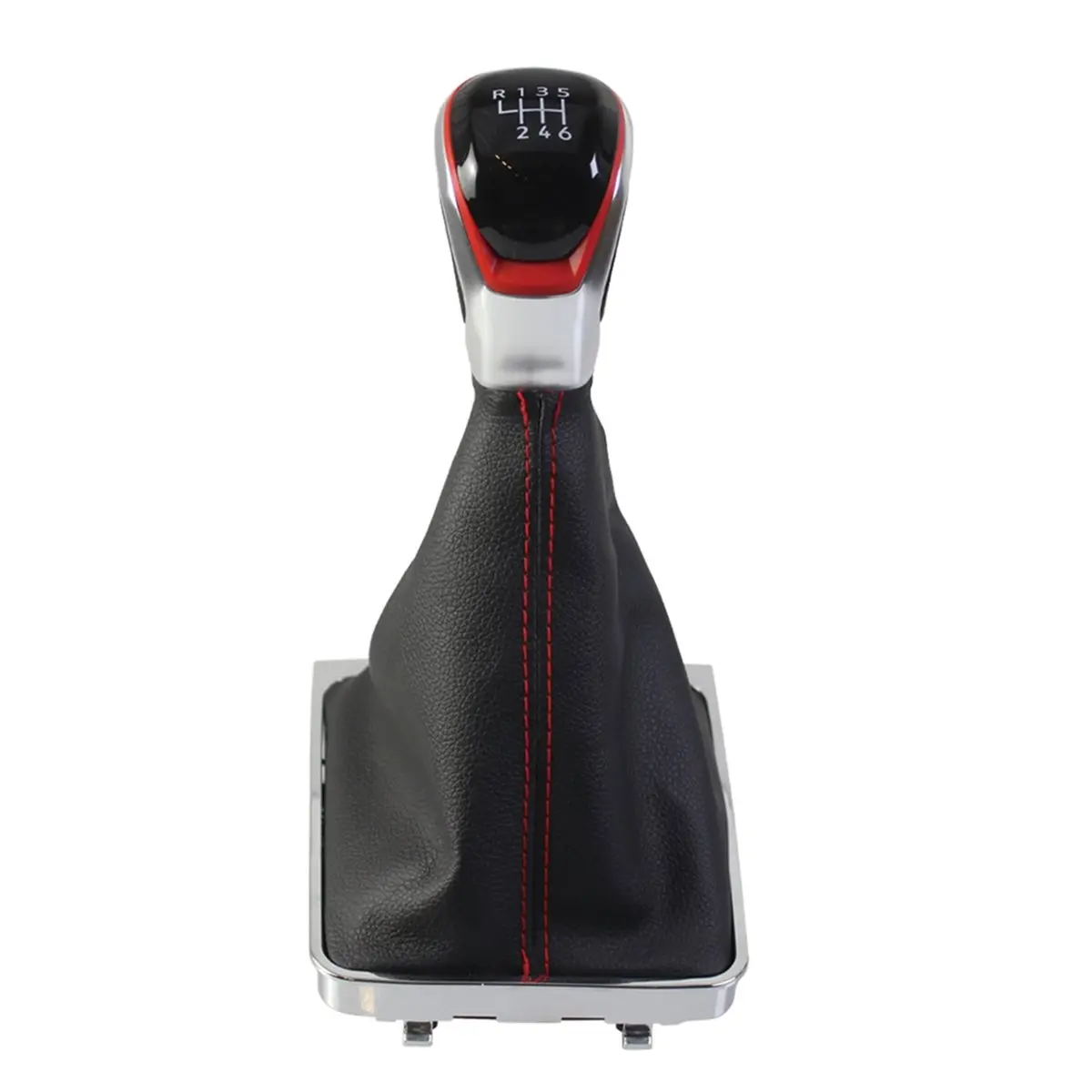 Compatible For B6 B7 CC 2005-2013 New Gear Shift Knob 6 Speed MT Lever Change Stick with Gaiter Boot Cover