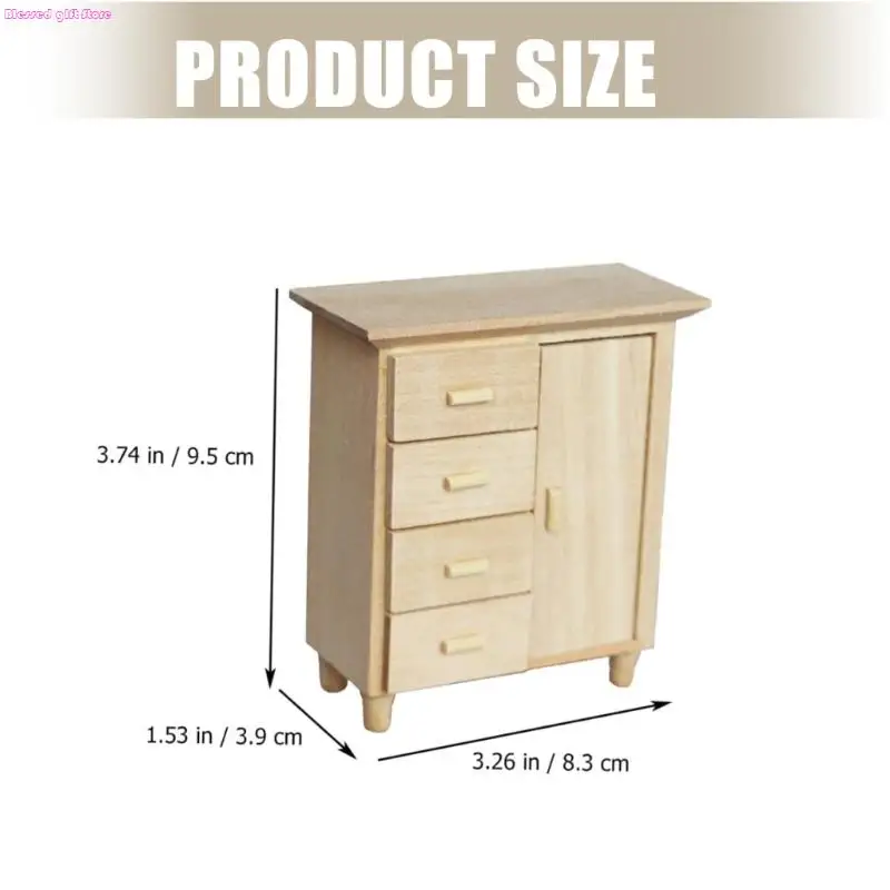 Tủ lưu trữ mini D0JC với 4 ngăn kéo hoàn hảo cho các phụ kiện búp bê