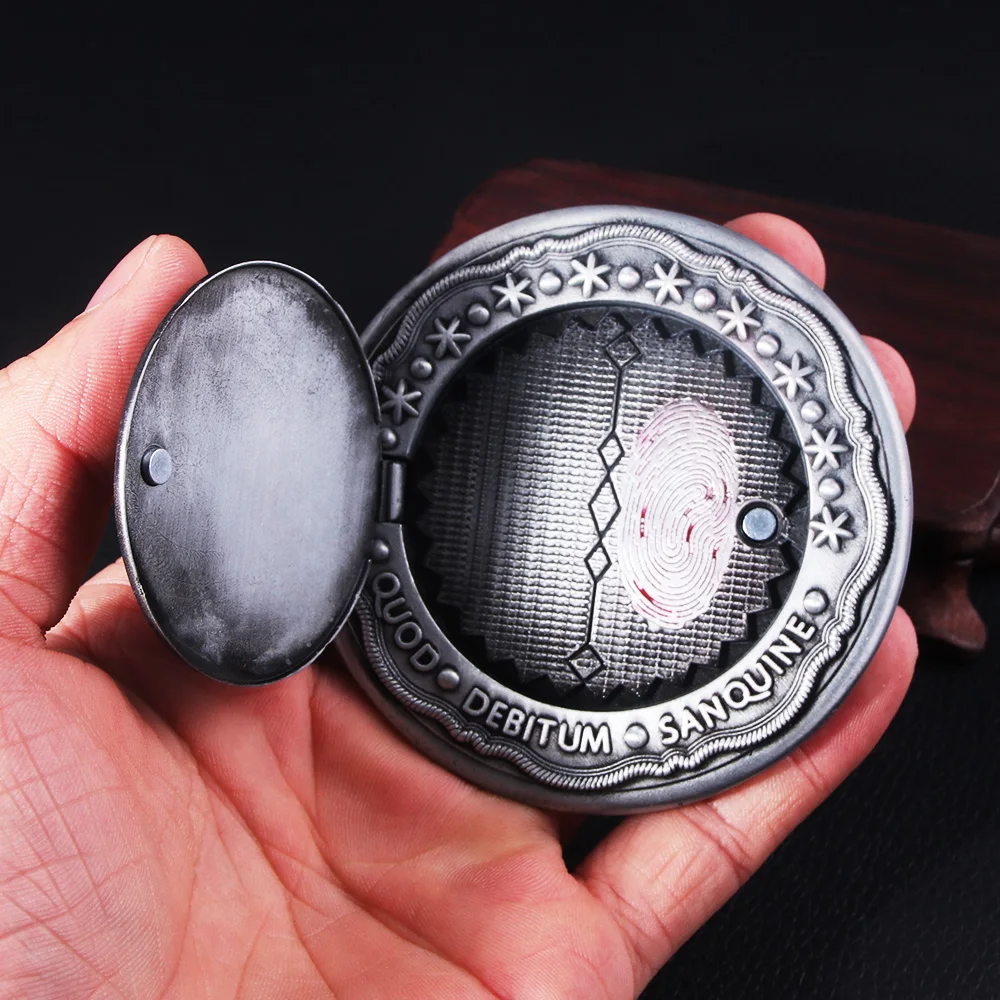 Big Size John Wick Coin Skull Keychain Blood Oath Marker Can Open Magnets Magnetically Attract Coin Props Simulation Accessories image 6