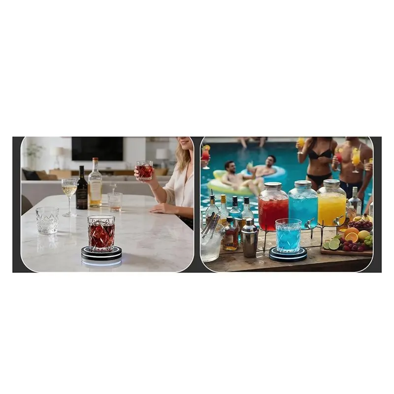 ABWZ-Smart Sensing Tech Technology Enabled Smart Coaster Cocktail Machine Portable Maker Featuring Interactive Lighting