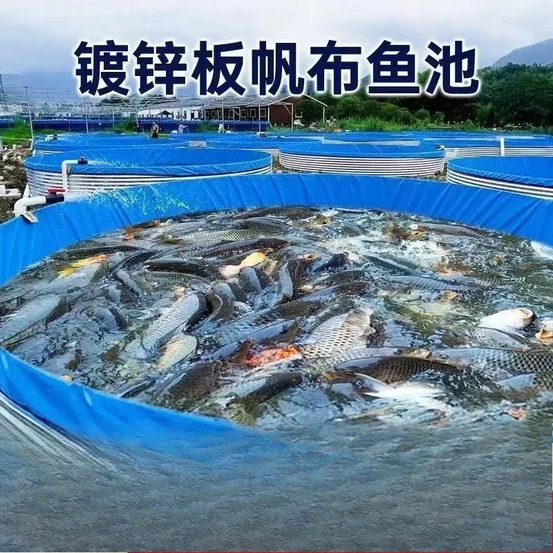 Réservoir d'étang à verger antirouille, ensemble complet d'étang à poissons en toile, pièces d'épaisseur extérieures épaisses et durables