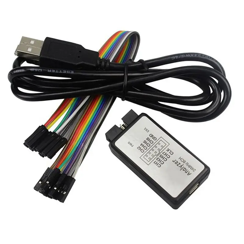 A40I USB Logic Analyzer Single Chip Microcomputer Suitable for ARM FPGA Debugging Tool 24M Sampling 8 Channels