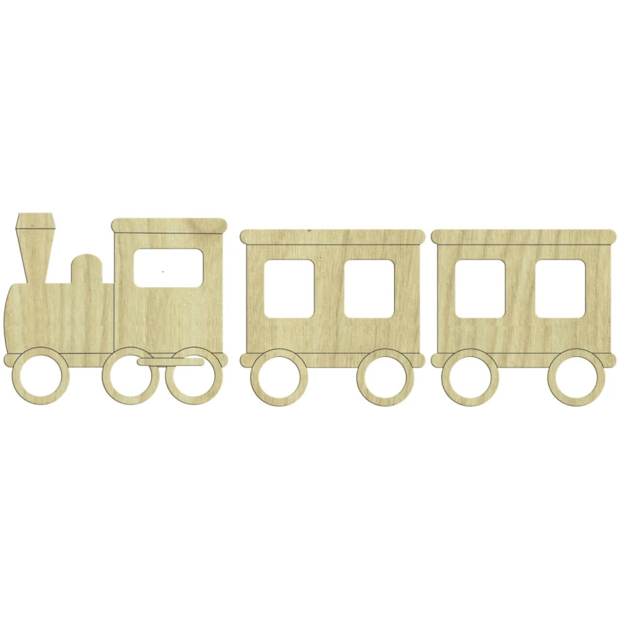 KD180 Train, Locomotives and Wagons pcs Set Set Wooden Package Ornament