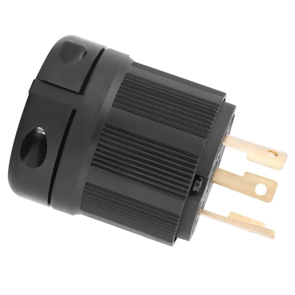 Plug Adapter L5-30P Twist Lock Electrical Plug AC 125V 30A Black Plug 3 Pole Plug Connector Industrial Application