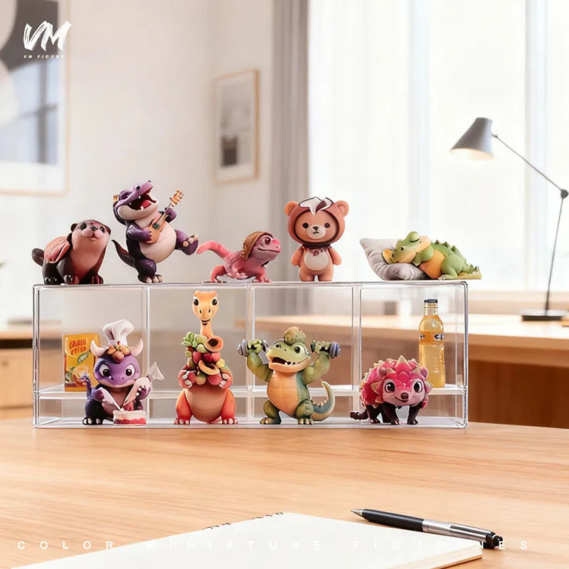 Mini fruta animal bonito crocodilo dinossauro ouriço urso figura modelo desktop carro ornamentos computador crianças presente