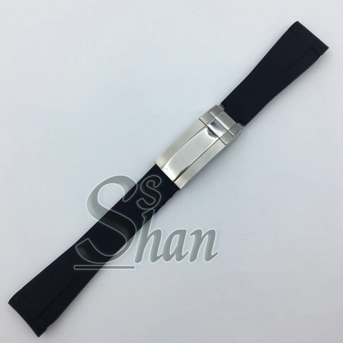 20mm Curved Silicone Watch Strap with Stainless Steel Folding Clasp, Multi-Color Rubber Replacement Strap for 40mm Watch Case