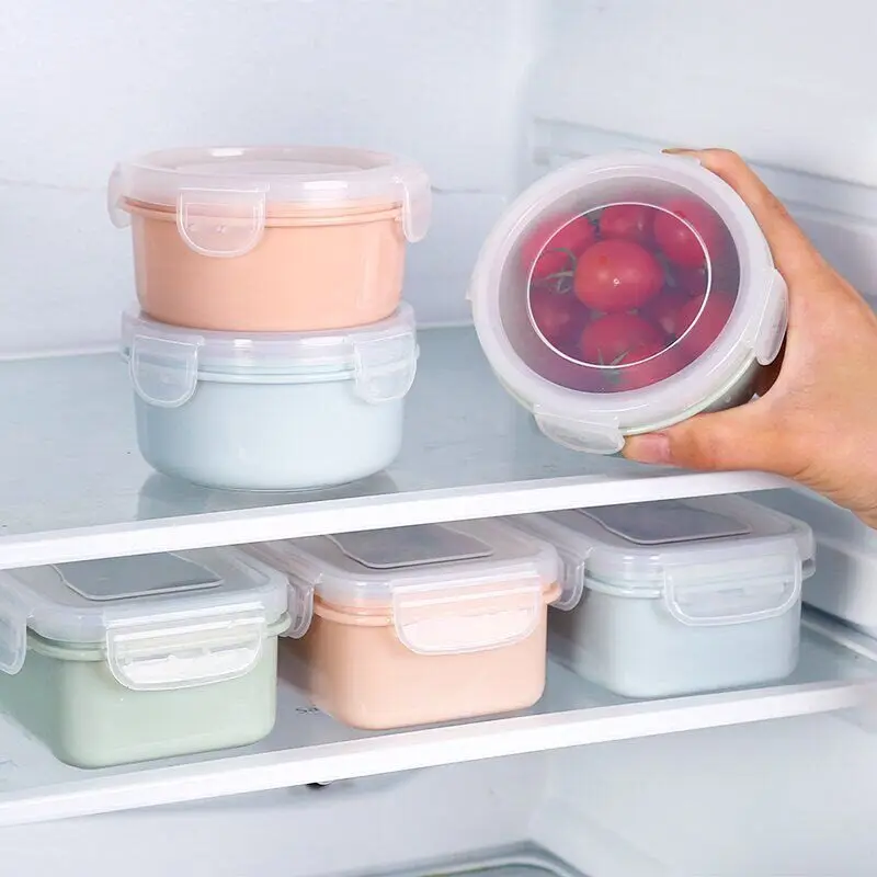 Plastic Food Storage Containers Airtight Lunch Box Microwave Refrigerator Safe Kitchen Food Container with Lid