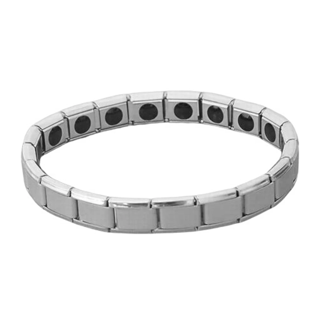 1PCS Unisex Health Bracelet Healing Health Jewelry Arthritis Pain Relief Gift 7.70.5 Inches (Silver Color)