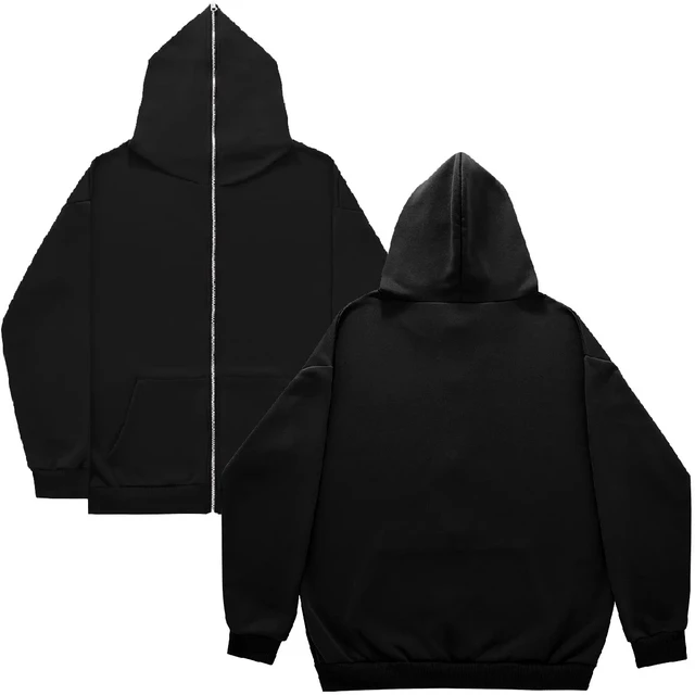 Spring Autumn Full Zipper Sweatshirt Zip up Hoodie Jacket Male Female Blank Cardigan Solid Color Hoodies Sweatshirts Streetwear AliExpress 200000343
