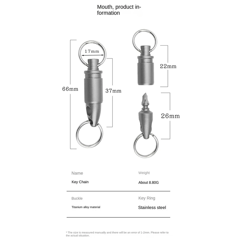 Titanium Alloy Quick Pull Keychain Universal Buckle Car Keychain Mini Rotating Ring Gadget Easy Install