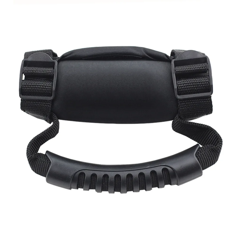 Adjustable UTV Grab Handle Strap Polaris RZR Off Road Vehicle Roll Bar Grip Support Safety Assist Part Plastic Black