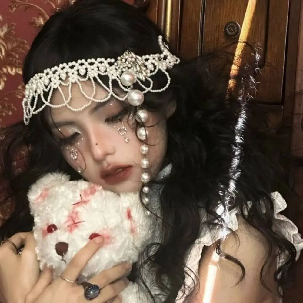 

Новый белый свадебный головной убор с жемчугом во французском стиле, элегантное украшение для волос, аксессуары для свадебных причесок