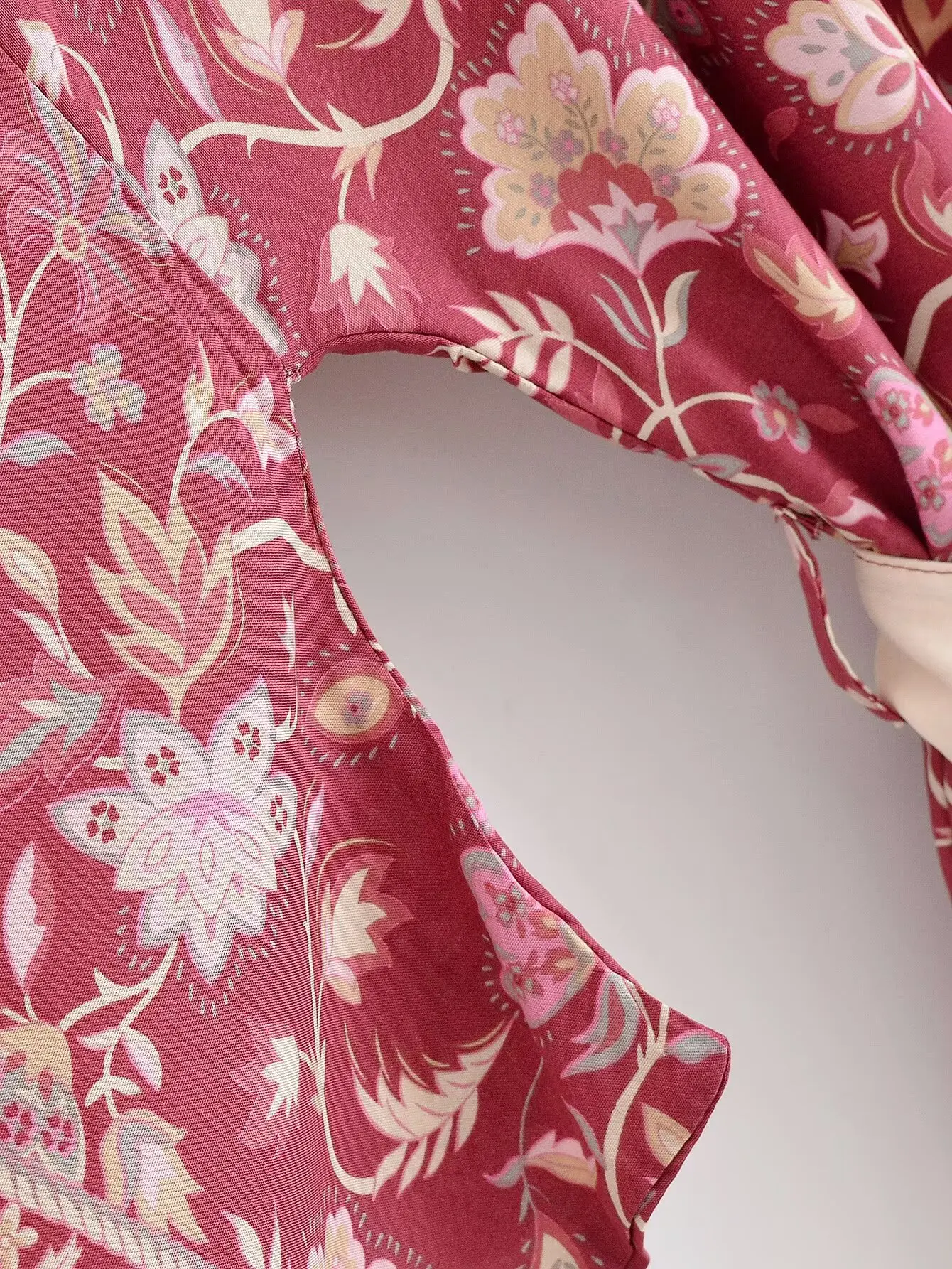 2022 بوهو المرأة التباين زهرة طباعة كيمونو قميص عطلة المد القوس الزنانير منتصف طويلة سترة الصيف بلوزة القطن الشاطئ القمم