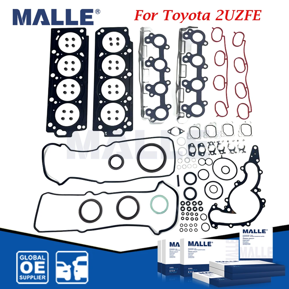 Engine Full Overhaul Gasket Set Repair Kit For Toyota Land Cruiser 2UZ 2UZFE UZJ200 Lexus Car Accessories 04111-50360 Cylinder