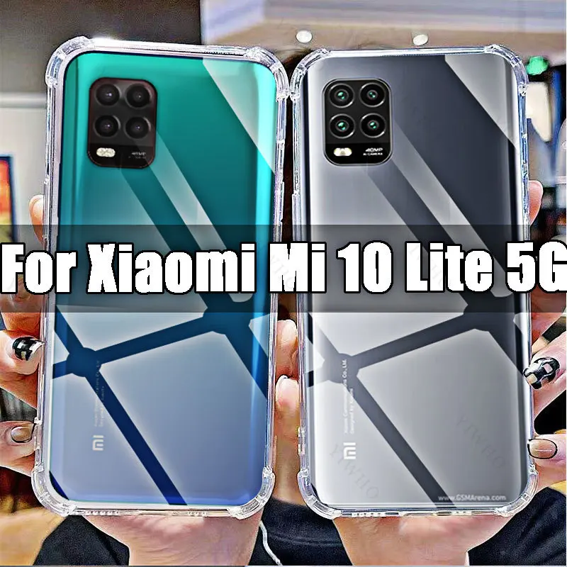 샤오미 미 10 라이트 5G 투명 휴대폰 소프트 케이스, TPU 투명 HD 커버, 샤오미 미 10 라이트 5g 6.57 인치 M2002J9G 용 쉘