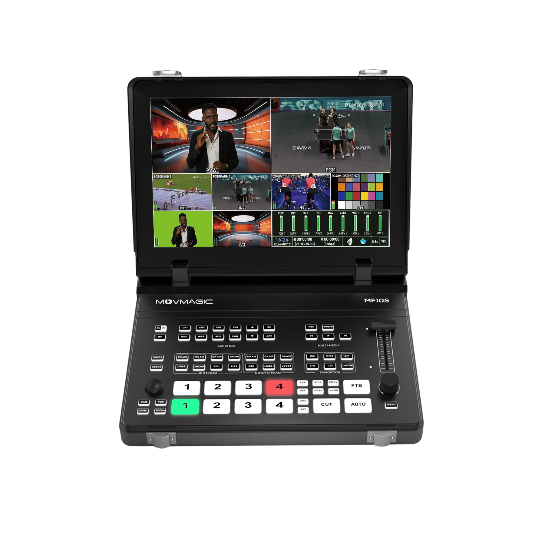 5-Channel HD Video Mixer Metal Construction Transition Effects For Live Events Movmagic Effortlessly Blend Multiple Streams For