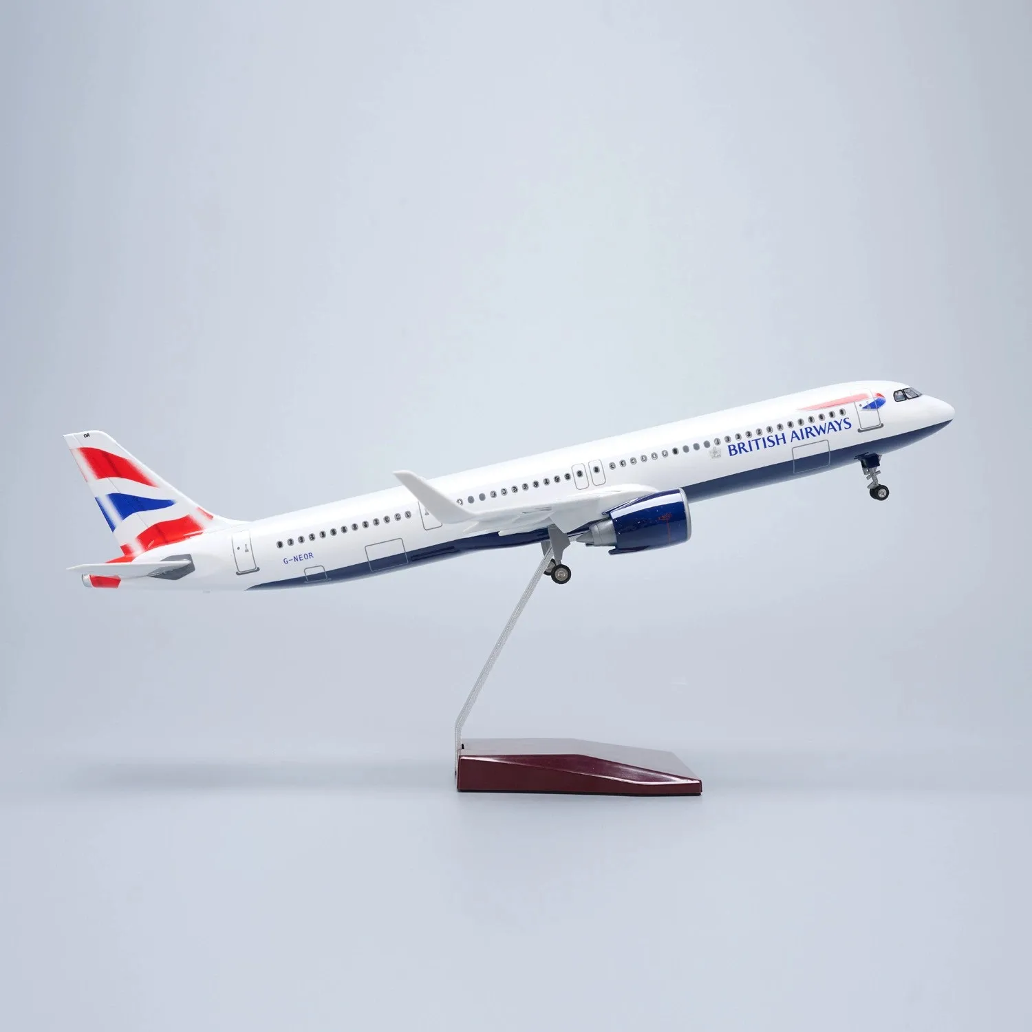 1/100 Scale Airplane Resin A321 Neo British Airways Airlines 44cm toys for children Aircraft Model Plane Kit toys boys kids Gift