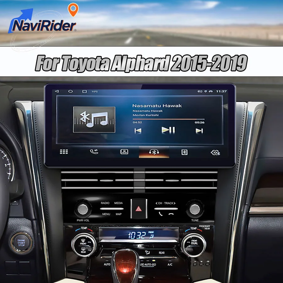 

12,3-дюймовый автомобильный радиоприемник Android 13 для Toyota Vellfire Alphard 30 A30 2015-2019, стерео CarPlay, мультимедийный видеоплеер, головное устройство с GPS