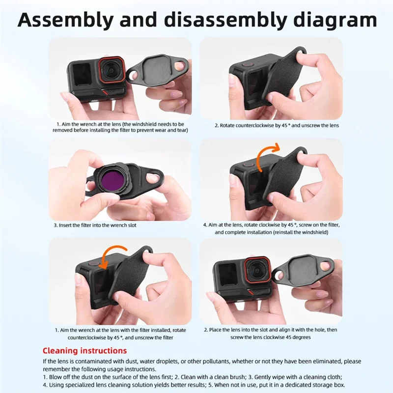مجموعة مرشح العدسة Classy-4Pcs ND مرشحات حامي العدسة طقم ملحقات الكاميرا ND8/16/32/64 طقم مرشح لـ Insta 360 ACE Pro2 #4