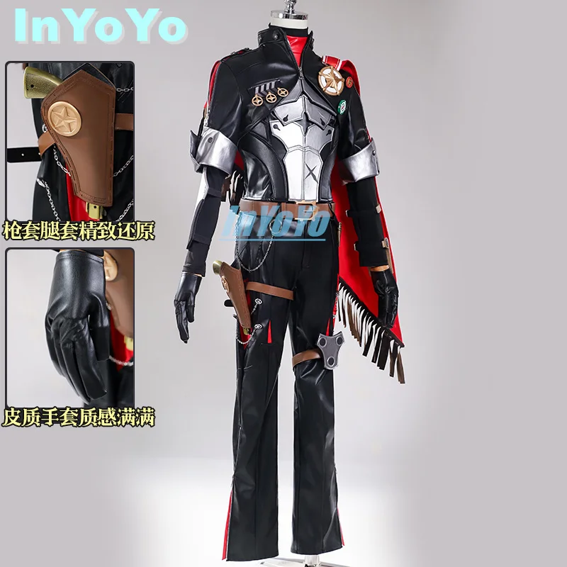 InYoyo-Star Cosplay Ferroviário Masculino, Bonito Uniforme, Fato de Jogo, Festa de Halloween, Roupa Roleplay, Moda Honkai, S-XXL