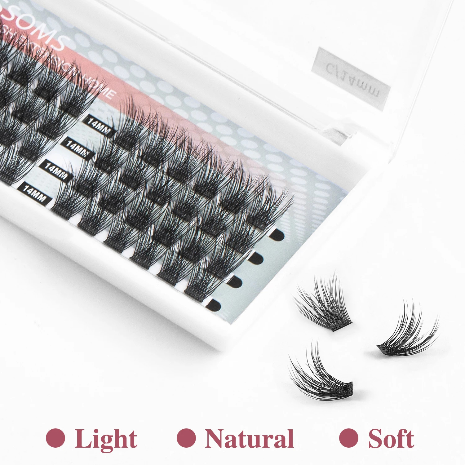 192PCS Cluster Lashes DIY Individual Eyelash Extension 3D Volume Lash C Curl Segmented False Lashes Natural Fluffy Eyelashes