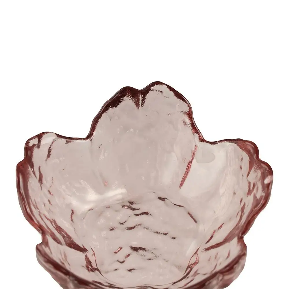 Exquisite Gold Inlay Glass Sakura Disc Japanese Small Sauce Bowl Nordic Style Flower Candle Holder Wedding Table