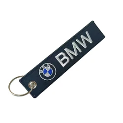 BMW Keychain Woven Label Nylon Keytag Black for E90 E60 G26 E46 E60 F30 E36 G20 F10 G30 E39 car Keyring Accessories Fashion Gift