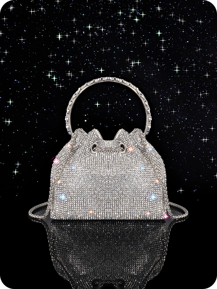 Luxury Bag  Diamond Evening Bag  Silver Designer Bag  Handbags  Pearl Bag  Hand Bags  Luxury Handbags