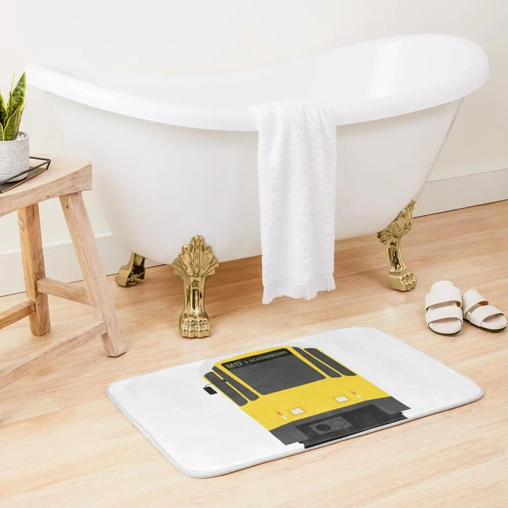 

Berlin Tatra tram Bath Mat Set Ofs In The Bathroom Slip-Resistant Front Door Mat