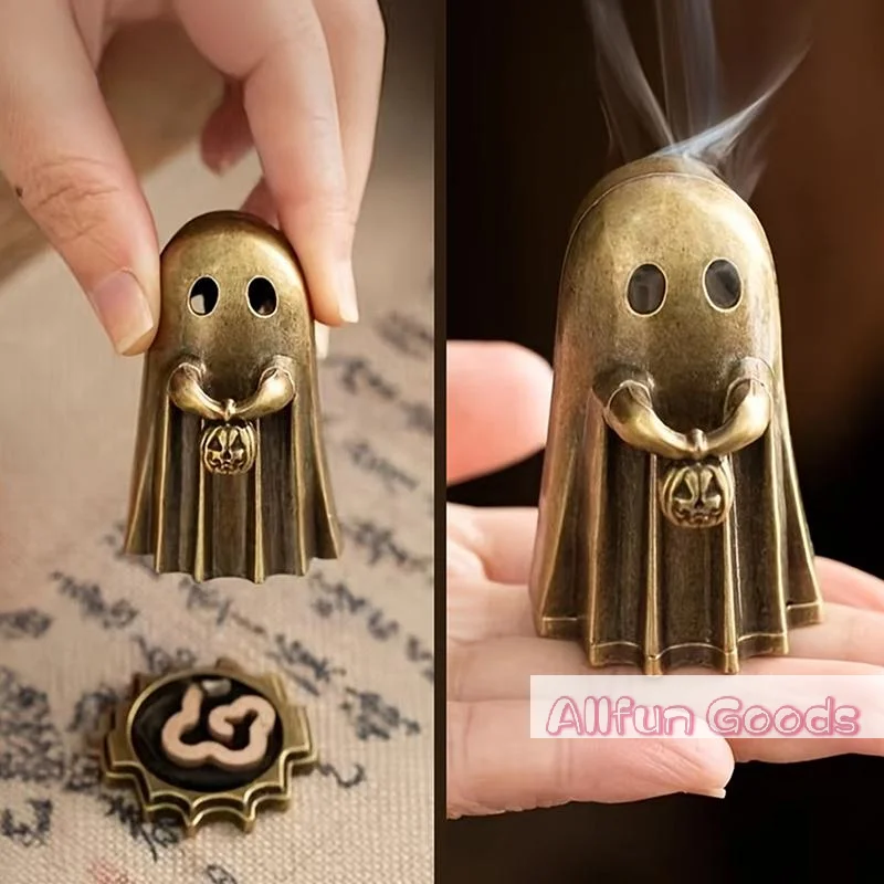 Ghost Incense Holder Ornament Handheld Pumpkin Desktop Decoration Suitable For Yoga, Meditation, Tea Ceremonies Home Decor