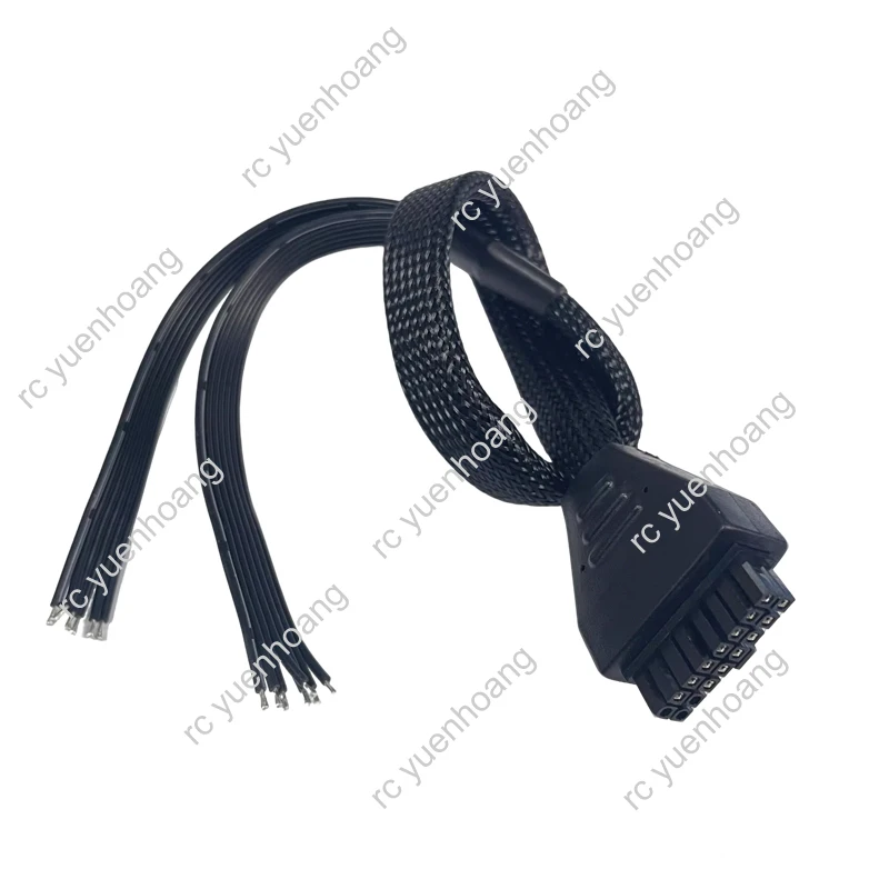 1PCS 12S 14S RC Battery Balance Cable w MX3.0 13Pin/15Pin Male Connector Braided Anti-Interference Shielding Charging Accessory