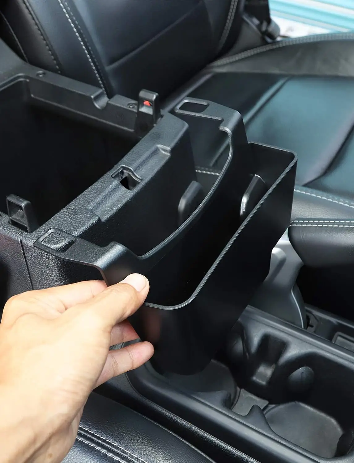 Center Console Hanging Storage Organizer, Armrest ABS Tray for 2018-2024 Jeep Wrangler JL JLU 4XE and Jeep Gladiator JT