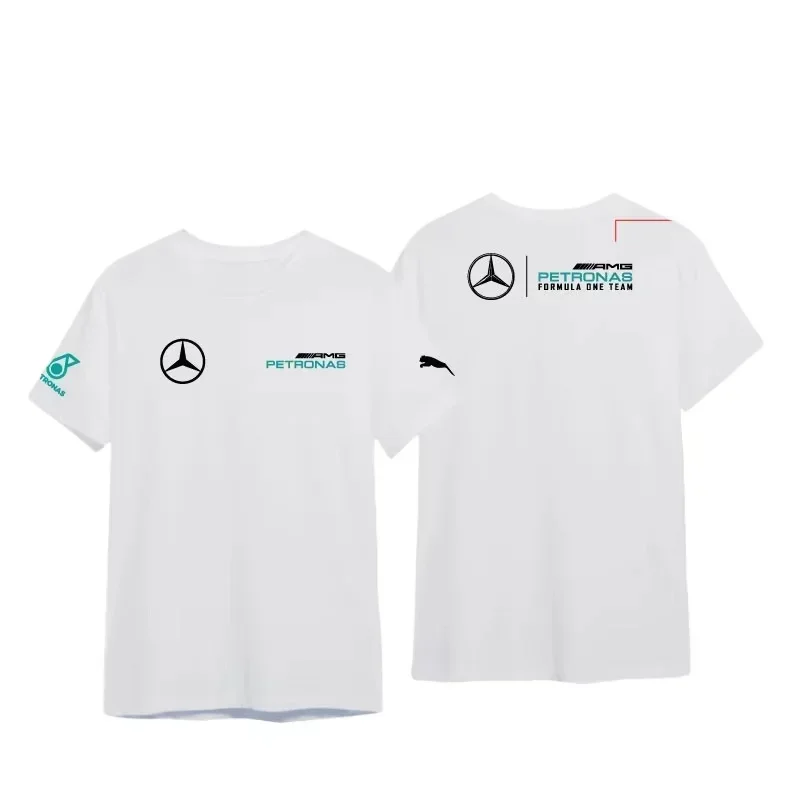 2025 T Shirt Round Neck Cotton Women Tshirt Mercedes F1 Petronas Team Baju Premium T-Shirt Murah Lelaki Men Logo Sulam Top Tees