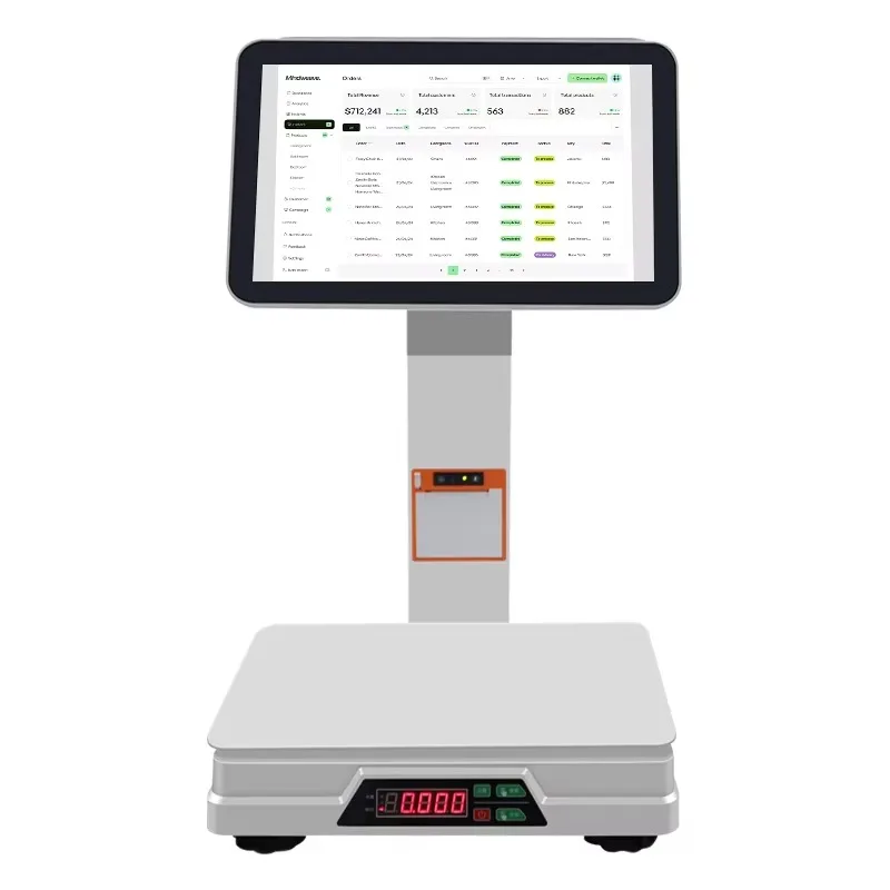 Digital Pos Systems Machine Weighing Scale Wholesale Custom All in One AI 15.6 Inch Dual Touch Screen Electronic