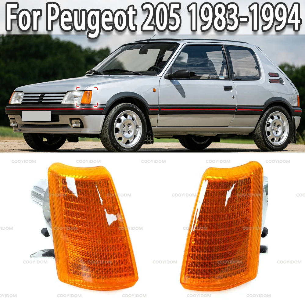 

Car Front Side Corner Light Turn Signal Indicator Side Marker Parking Lamps For Peugeot 205 1983-1994 630330