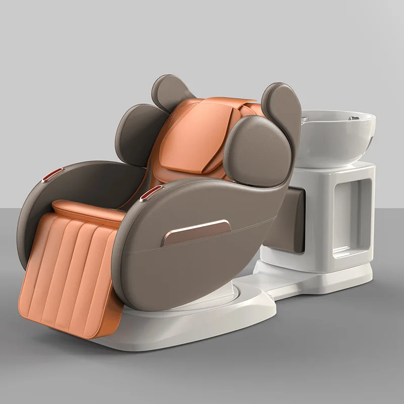 massage flush bedside treatment hair scalp care chair multi-functional rotating integrated massage shampoo bed