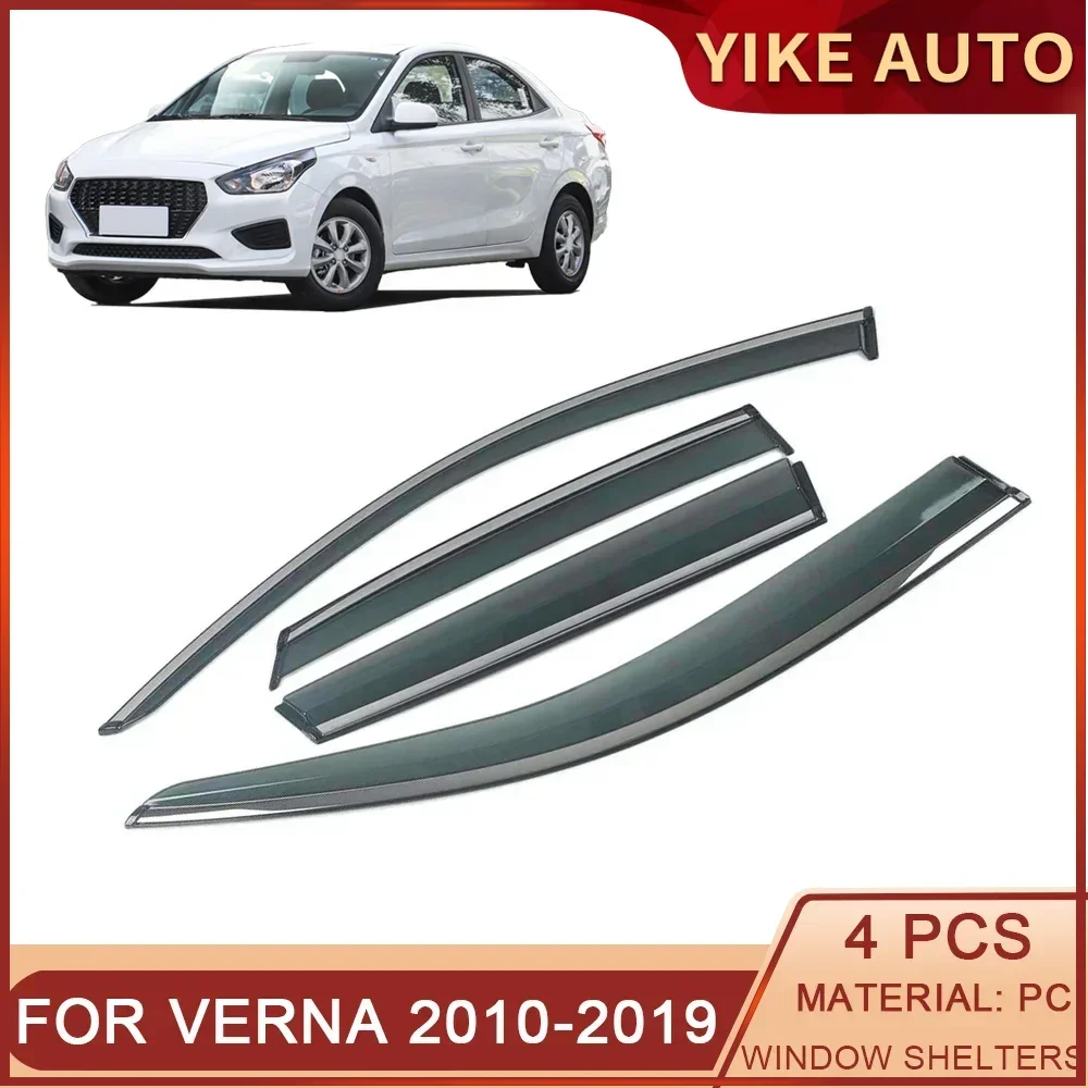 

For HYUNDAI Verna I25 Accent Solaris Grand Avega RB Hatchback Sedan Car Window Rain Shade Visors Shield Shelter Deflector