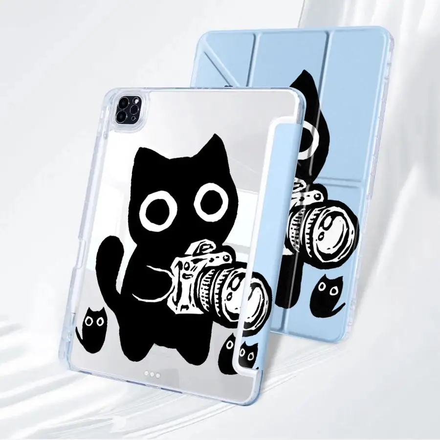 Tablet Case For iPad Mini 6 7 Pro 2025 Pro 11th 10th 9th 8th 7th 12.9inch Air 4 5 M3 M2 1 2 M4 11inch Y-Fold Holder Cover Taking